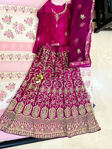 wine colour lehenga 4