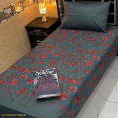 Alkaram 4 Pcs Cotton Salonica Printed Single Bedsheet