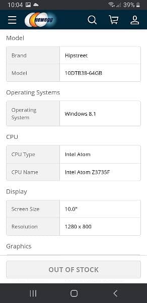 EXCHANGE POSSIBLE ! HIPSTREET W10 TABLET. 16