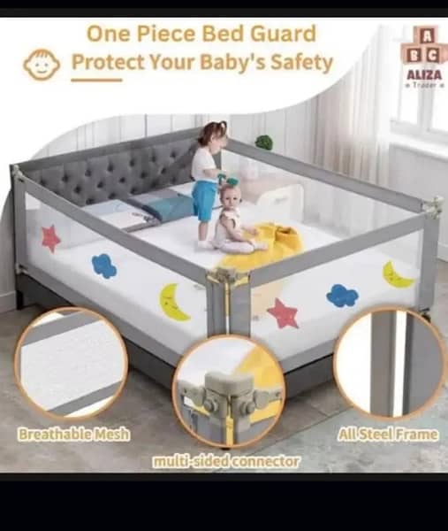 3 sides Baby Safety Fence for Bed (new) 2