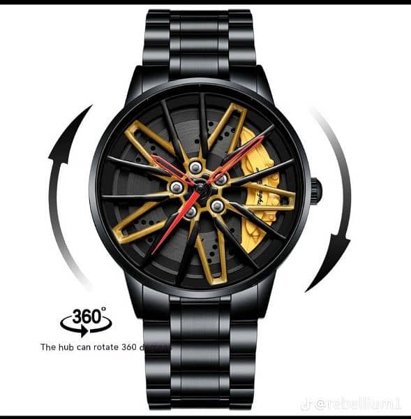 Rim wheel watch for men 2