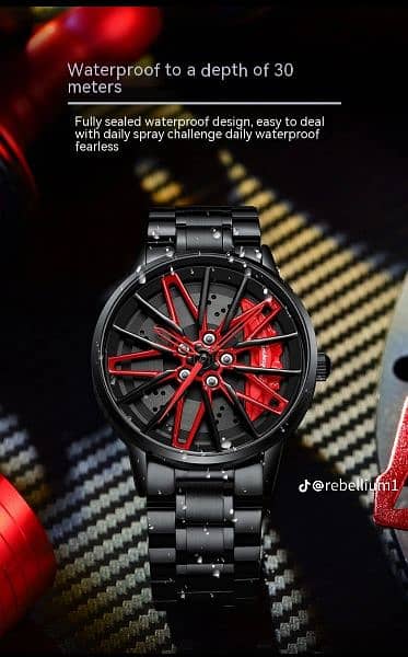 Rim wheel watch for men 6