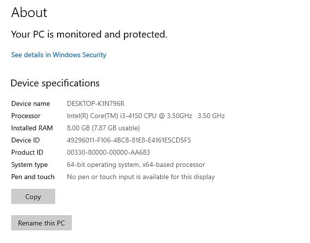 Core i3 Computer 7