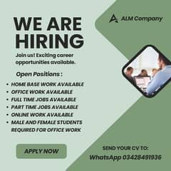 Home Base Jobs and Office Jobs Available