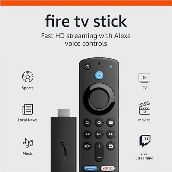 Amazon Fire TV Stick 3rd Gen HD 1080p Alexa Voice Remote 0