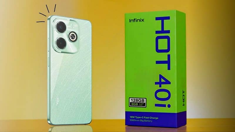 Infinix hot 40i 8/128 with box available for sale 0