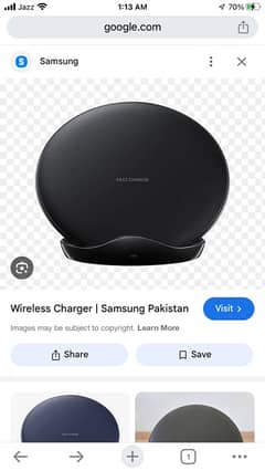 Samsung 15 watt wireless charger stand brand new condition