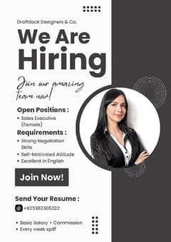 We are Hiring (sales executive female) online job