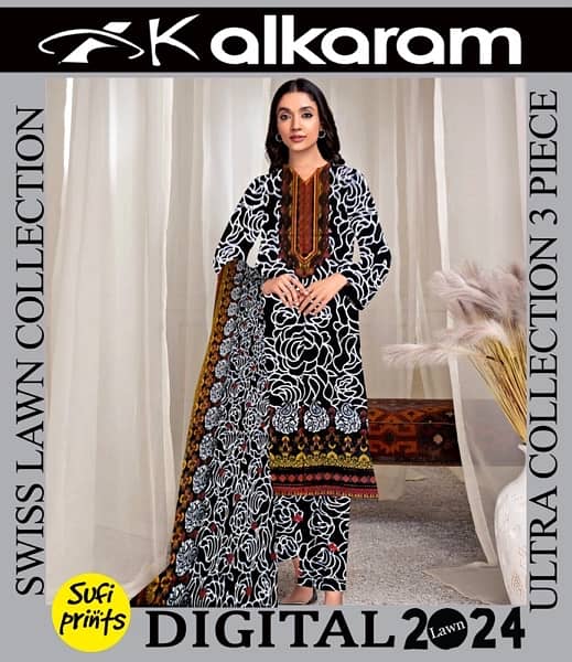 Alkaram 3 piece unstitched lawn 0