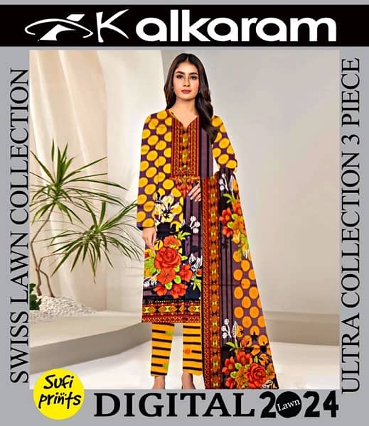 Alkaram 3 piece unstitched lawn 0