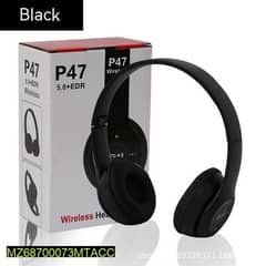 Wireless stereo headphones black