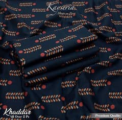 All over 2pcs fabric khaddar specially for winter  delivery available