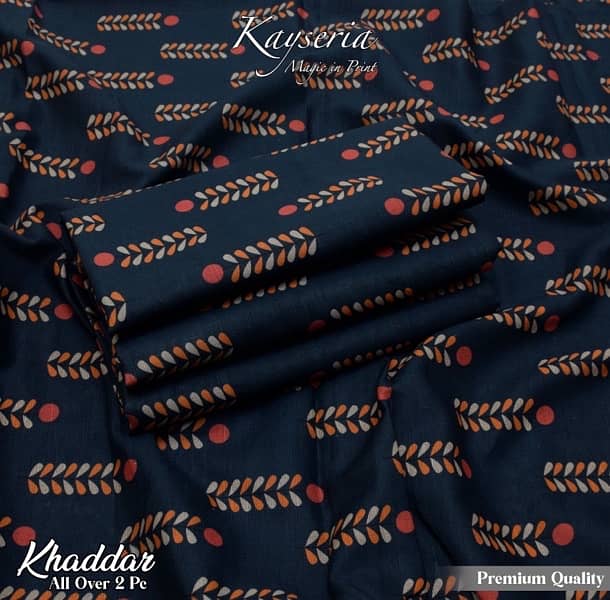 All over 2pcs fabric khaddar specially for winter  delivery available 0