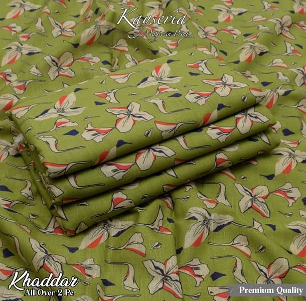 All over 2pcs fabric khaddar specially for winter  delivery available 5