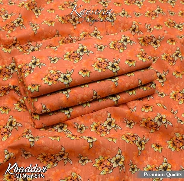 All over 2pcs fabric khaddar specially for winter  delivery available 10