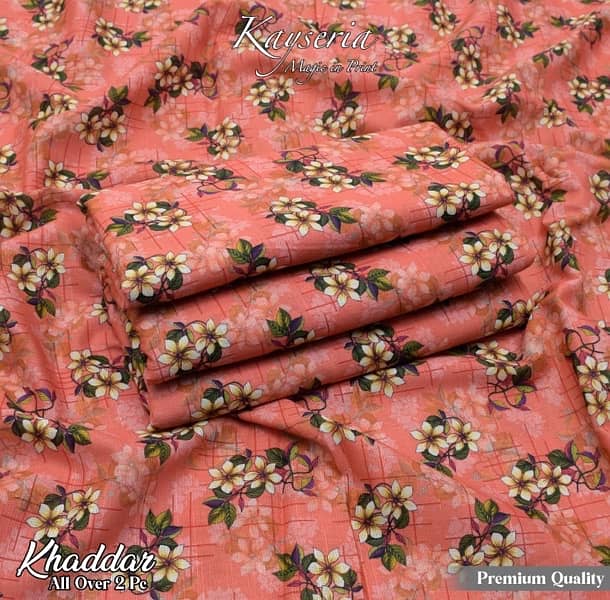 All over 2pcs fabric khaddar specially for winter  delivery available 11