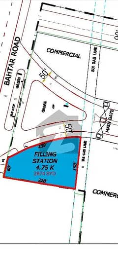 Filling Station 4.75 Kanal Main GT Road Front Facing Pot For Sale