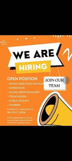 urgent require male - Female for job