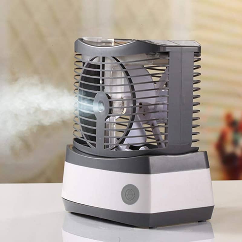 Mist Fan,Desk Fan,Humidifying air Cooler Foldable USB Rechargeable Fan 13