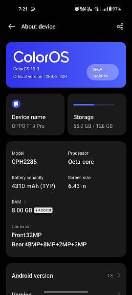 03408001897 Oppo f 19 pro 9