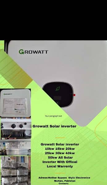 GROWATT inverter 10kw 190000k 15kw 230000 Local warrenty 2