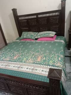 King size solid wooden bed set 0