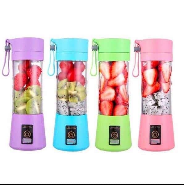 Mini Rechargeable Electric Juicer Blender ,380ml 3