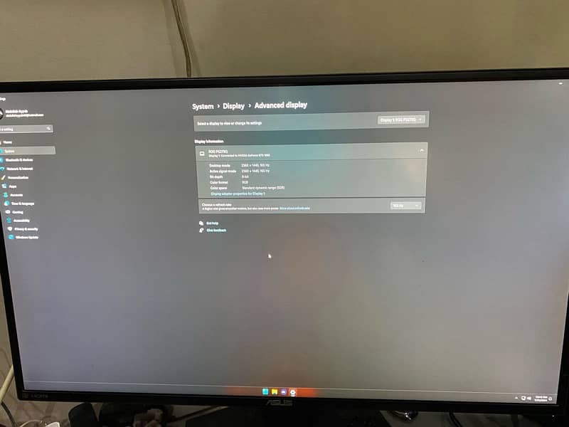 ASUS ROG PG 279Q 165 Hz 2k Resolution 27’ inch Gaming Monitor 12