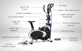 ELLIPTICAL CROSS TRAINER EXERCISE BIKE. BIG SALE