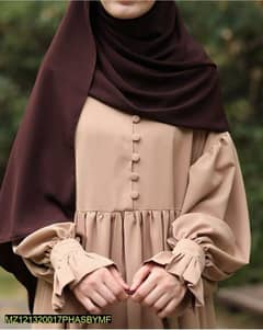 Georgette Plain Abaya With Stoller