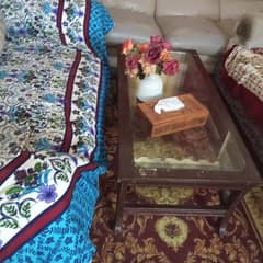 bed ,center table  and clothes in new condition