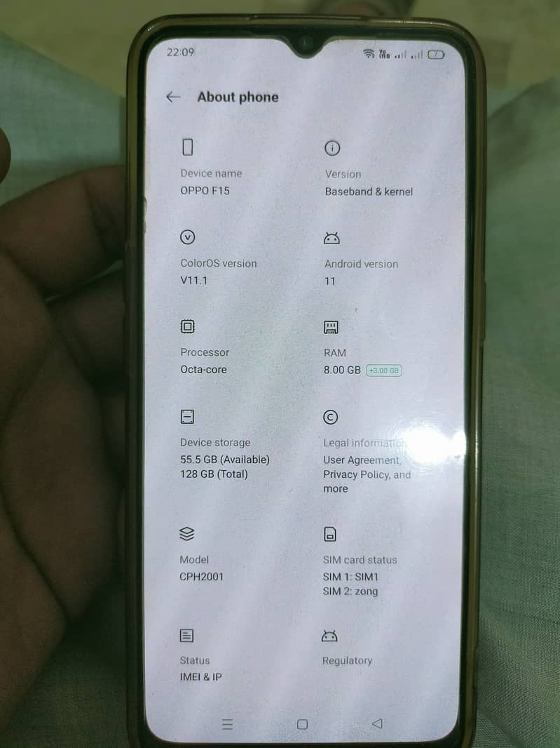 Oppo F15 8gb 128 gb lush condition complete box 03145354699 8