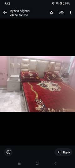 bed set 6 month used urgently selling 0