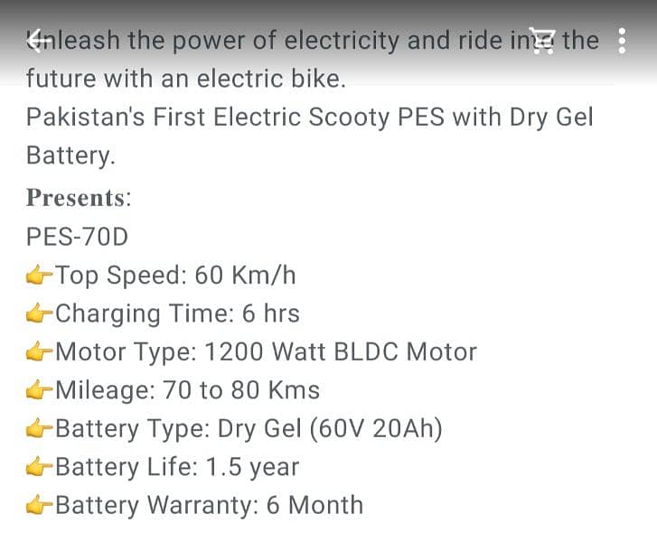 Pakzon Electric Scooty 70D 2