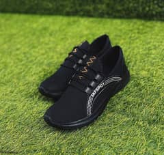 Men's casual breathable fashion sneaker JF018 black Free delivery