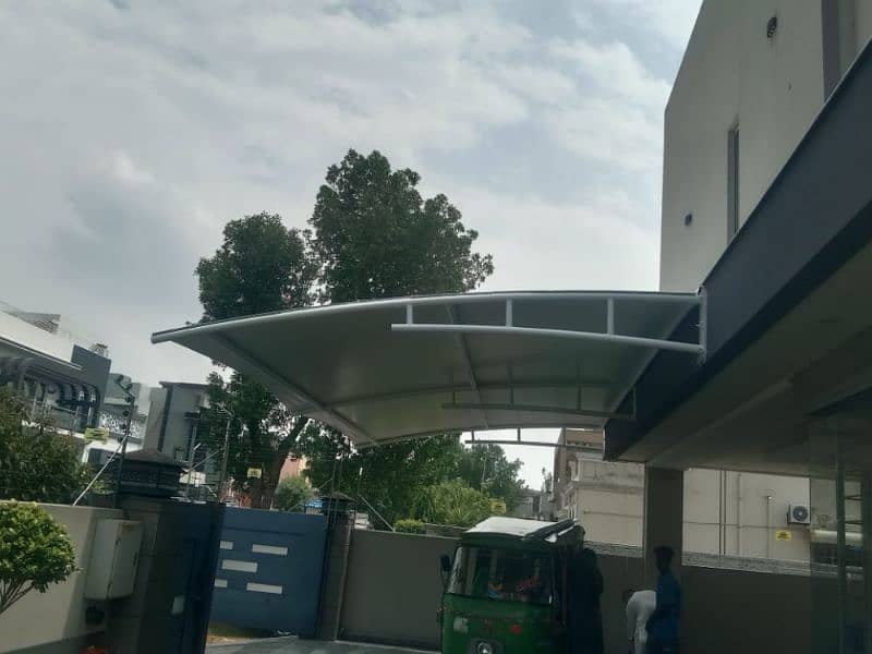 Cafe Roofing | Car Porch | Tensile Structure | Wall Mounted 8