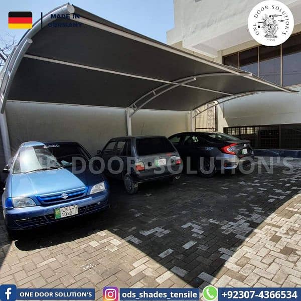 Cafe Roofing | Car Porch | Tensile Structure | Wall Mounted 13