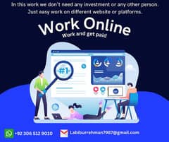 Online work without any fee or investment