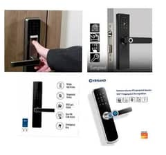 smart handle fingerprint electric door lock tuya access control system