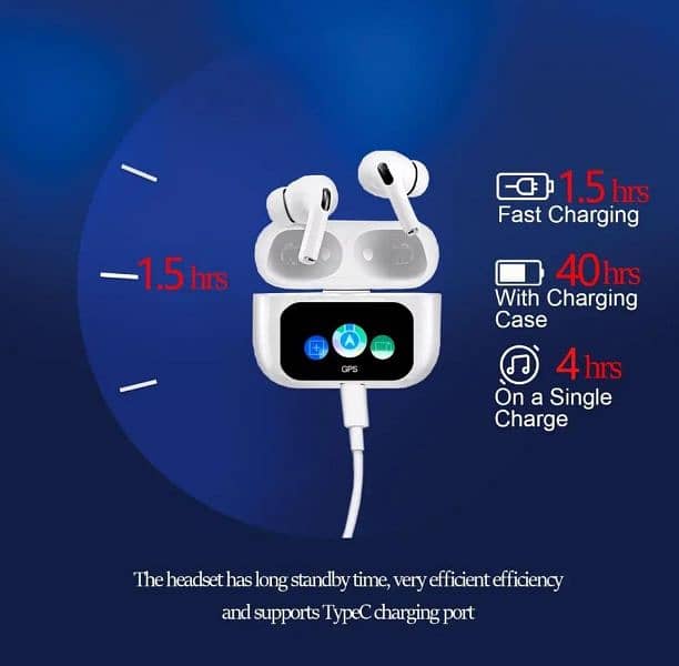 A9 pro touch screen wireless air pods 7