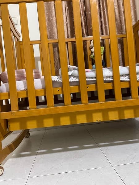 Wooden baby cot 2