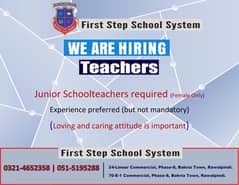 Female teachers required for junior school. 0