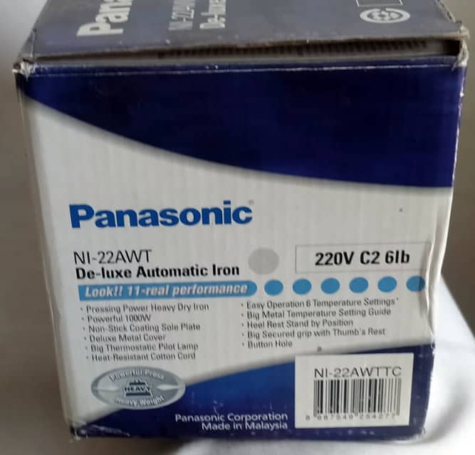 Imported Panasonic De-Luxe Automatic Iron (Malaysian) 1