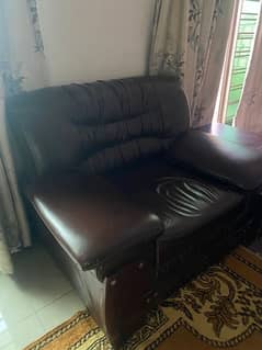 6 seater Leather sofa