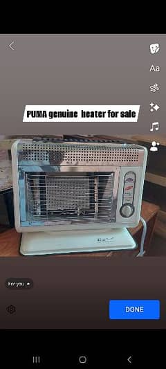 Puma gas heater 10/10 condition