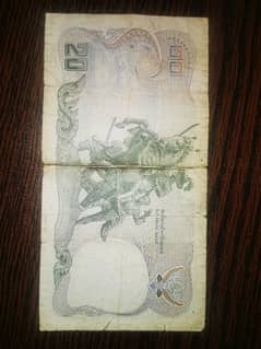 1981 20 Baht Thailand old Bank note