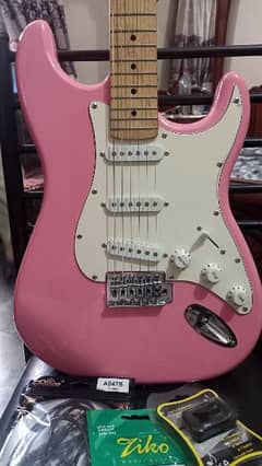 Austin Strat Style Electric Guitar Pink