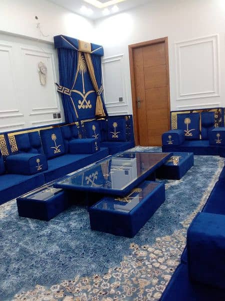 Arabic Majlis repairing& Maker- Fabric change -Centre Tables-sofas 3