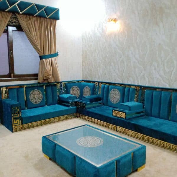 Arabic Majlis repairing& Maker- Fabric change -Centre Tables-sofas 5