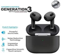 3rd Generation Airpods, Black 0